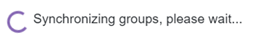 1. Wait until the Synchronization is completed