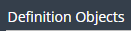 1. Open TAB Definition Objects