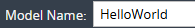 1. Enter Model Name
