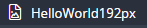 1. Select Image "HelloWorld192px"