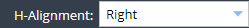 1. Select H-Alignment "Right"