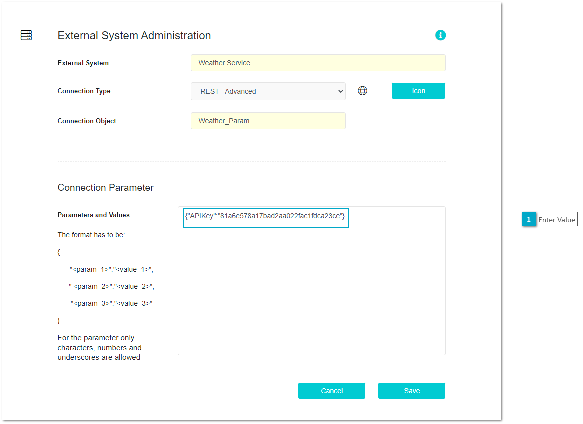 User Portal Domain Administration - Ext. System REST Advanced