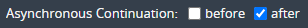 4. Specify asynchronous continuation