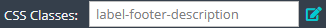 1. Enter CSS Class