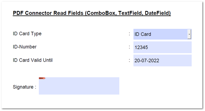 Training Backend Service Model - PDF Read Form Fields
