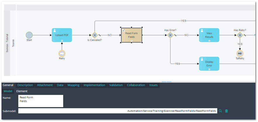 Training Backend Service Model - PDF Read Form Fields