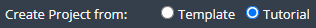 2. Select "Tutorial"