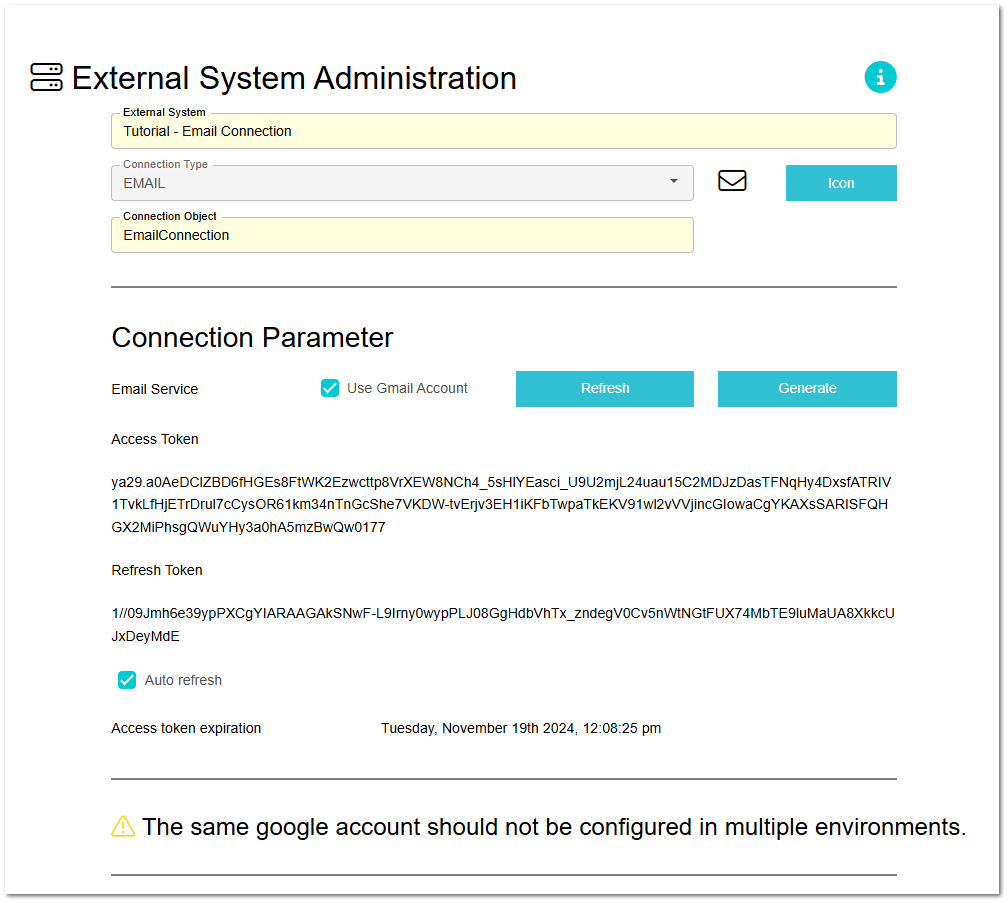 Training Frontend Service - Email Connector