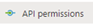 1. Click API permissions
