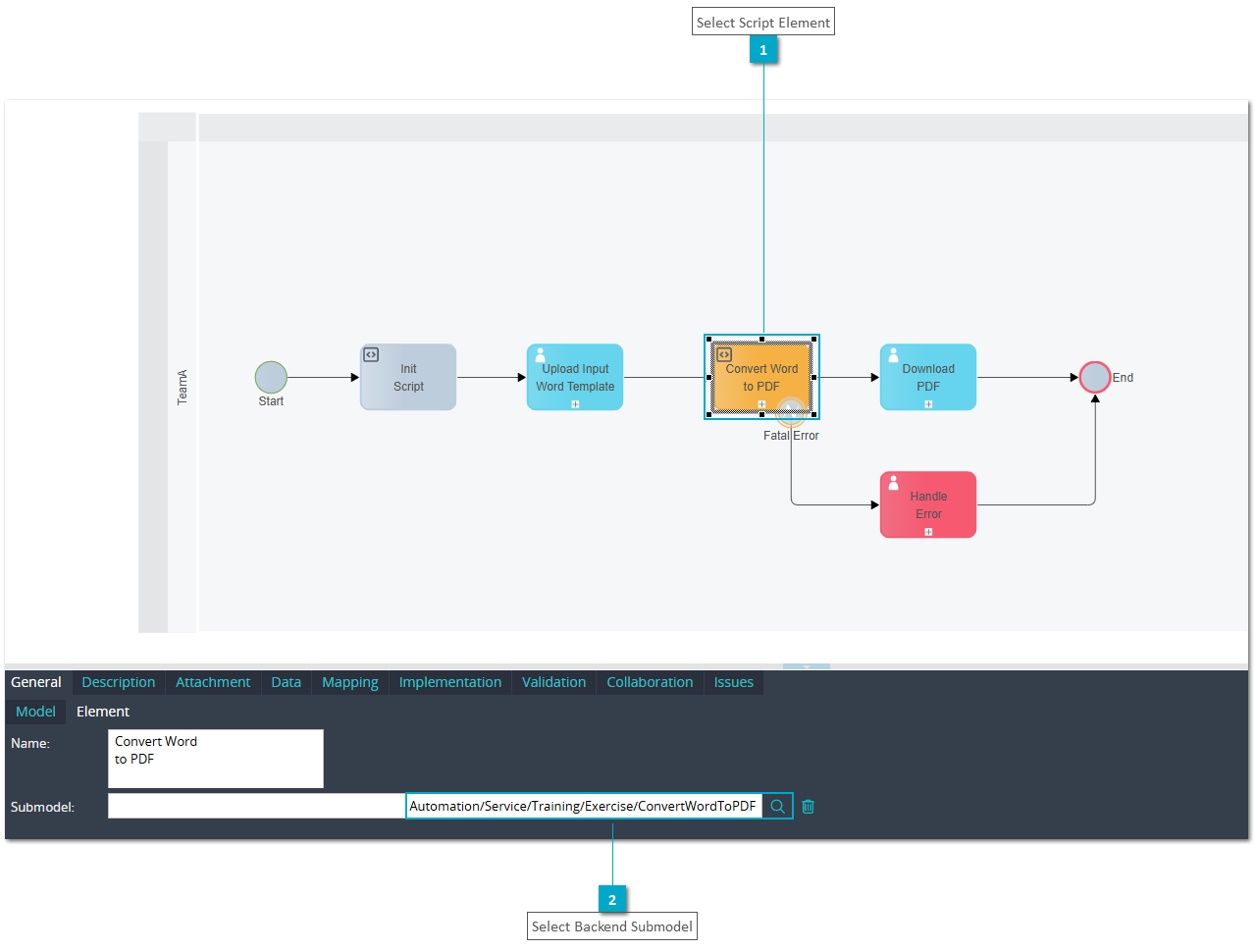 Training Backend Service Model - Word Connector