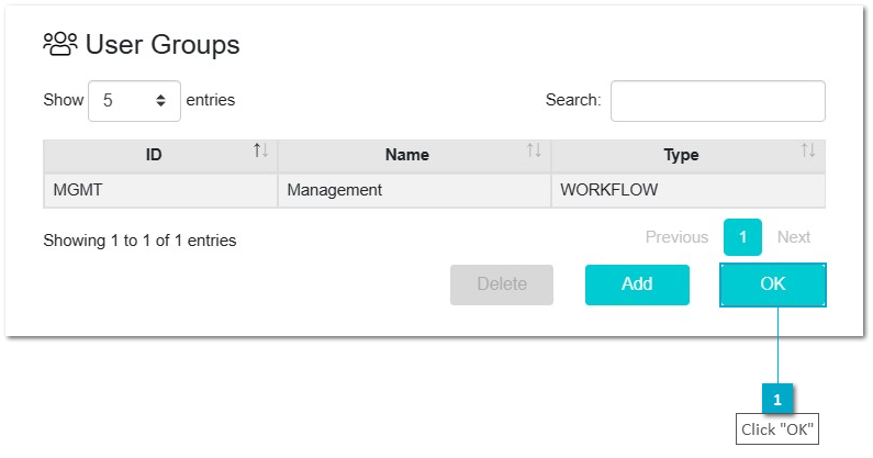 Training Manage User Portal Groups