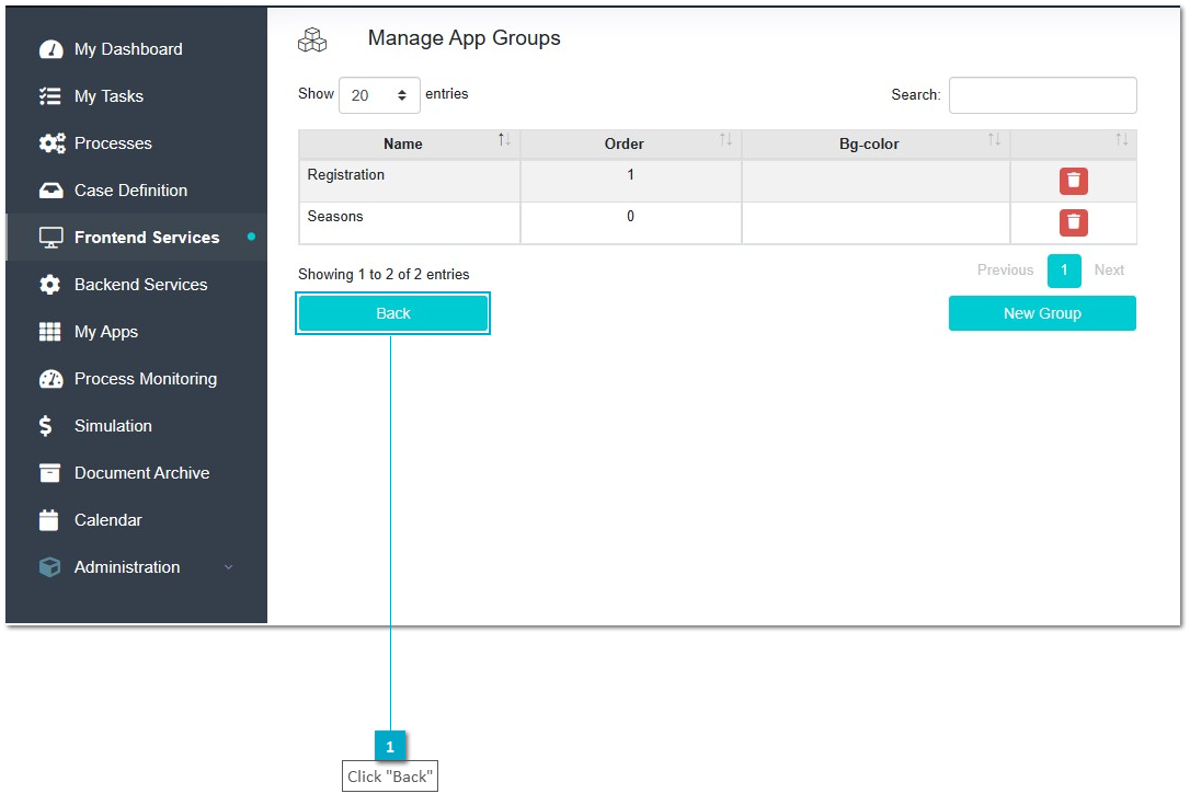 Training Manage "My Apps"
