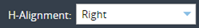 1. Configure Value H-Alignment