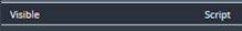 2. Select "Visible" and State "Script"