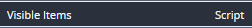 2. Select "Visible" and State "Script"