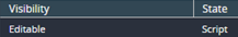 2. Select "Editable" and State "Script"