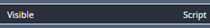 2. Select "Visible" and State "Script"