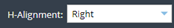 1. Configure Value H-Alignment