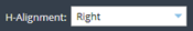 1. Configure Value H-Alignment