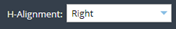 2. Configure Value H-Alignment