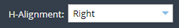 1. Configure Value H-Alignment