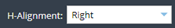 2. Configure H-Alignment