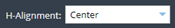 1. Configure "Container (H-Alignment)"