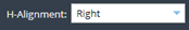 1. Configure Value H-Alignment