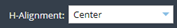 1. Configure "Container (H-Alignment)"