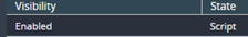 2. Select "Enabled" and State "Script"