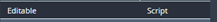 2. Select "Editable" and State "Script"
