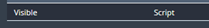 2. Select "Visible" and State "Script"