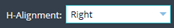 1. Configure Value H-Alignment