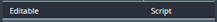 2. Select "Editable" and State "Script"