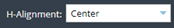 1. Configure Value H-Alignment