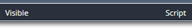 2. Select "Visible" and State "Script"