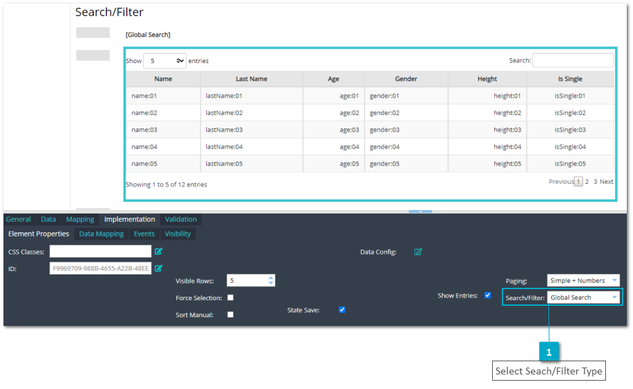 UI Element - Table