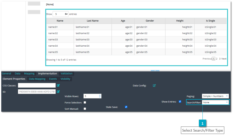 UI Element - Table