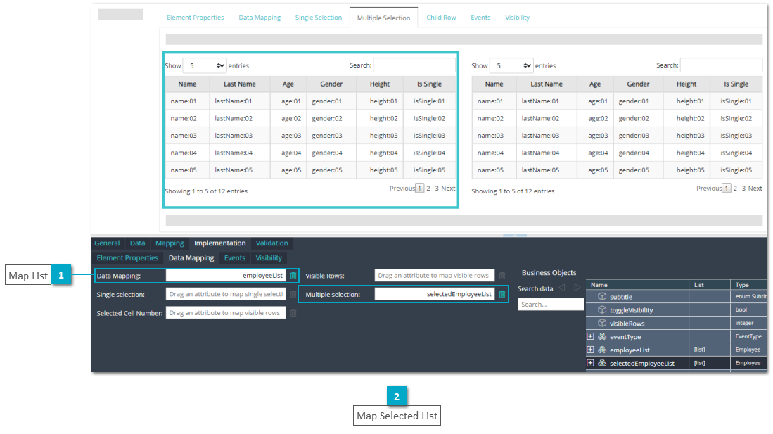 UI Element - Table