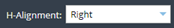 1. Configure Value H-Alignment