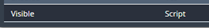 2. Select "Visible" and State "Script"