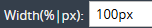 1. Configure Element Width