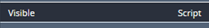 2. Select "Visible" and State "Script"