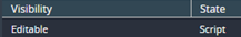 2. Select "Editable" and State "Script"