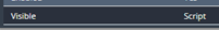 2. Select "Visible" and State "Script"