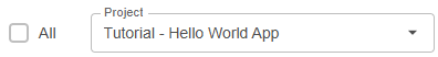 2. Select Project Filter
